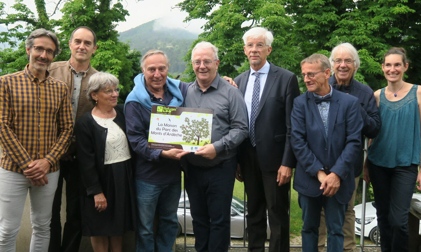 Allain Bougrain Dubourg inaugure le Refuge LPO de la Maison du parc des Monts d'Ardèche